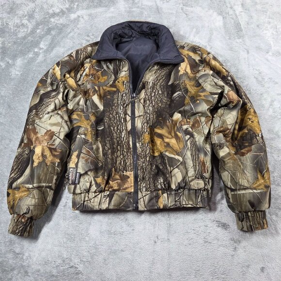 Gander Mountain Jacket Men Small Reversible Camo Guide Series Thinsulate Hunting - Picture 1 of 13